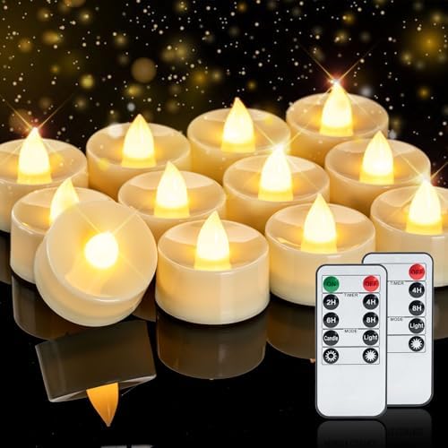 Homemory 24-Pack Remote Flameless LED Battery Tea Light Candles, 400+Hrs by Homemory