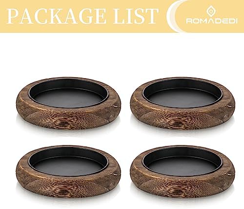 Romadedi Whitewashed Wood Candle Holder Tray, Pack of 4 - Image 7