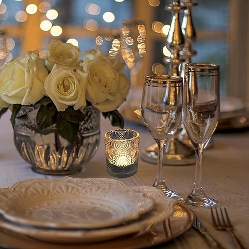 Woho 12pcs Clear Votive Candle Holders, Tealight Candle Holder for Wedding - Image 4