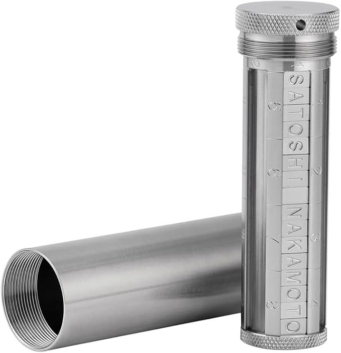 Crypto Seed Phrase Storage, 24 Words Seed Backup for Bitcoin Ethereum Crypto Wallet, 304 Stainless Steel Capsule, BIP39 Compatible