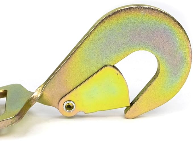 VULCAN Car Tie Down with Twisted Snap Hooks - 2 Inch x 96 Inch - 2 Pack - Classic Yellow - 3,300 Pound Safe Working Load
