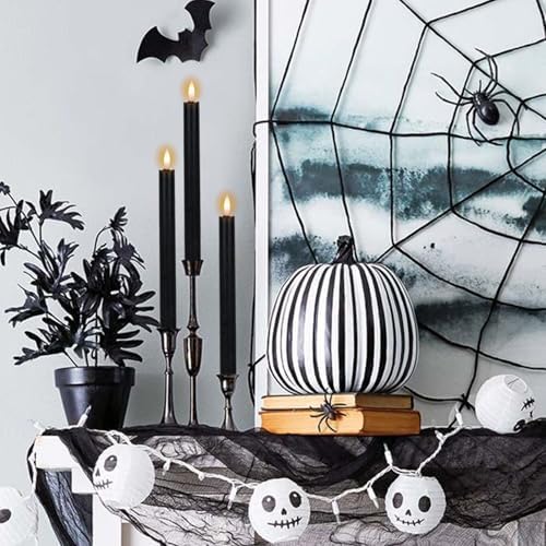 Wondise Halloween Black Flameless Taper Candles with 6H Timer - Image 6