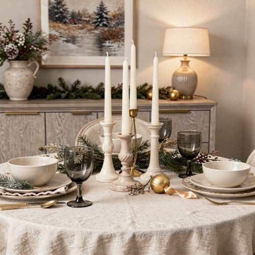 Viyffo Taper Candles, 10 Inch, 4 Pack, Ivory Unscented Smokeless Design - Image 4