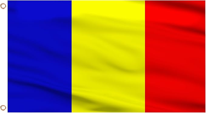 AhfuLife 2 Pcs Romania Flag 3x5 Ft, Large Romania National Flags foe Outside - Double Side with Brass Eyelets for Olympic Party Decorations, Bar Garden Street Decoration Indoor Outdoor