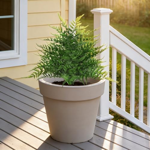Artificial 2 Pack 23" Fern Topiary Ball Trees with Ground Spike - Image 3