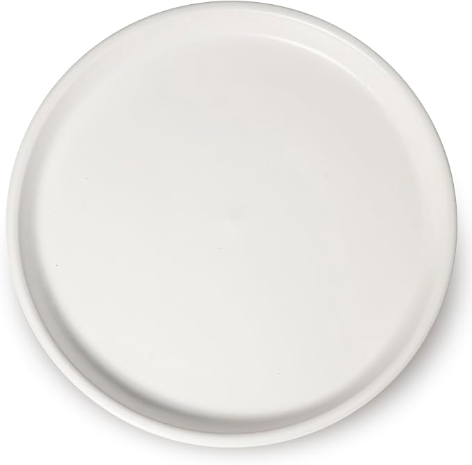 Ceramic Plant Saucer - 12 Inch Plant Tray for Pots Large Plant Plate to Catch Water Indoor Plants Large Plant Drip Tray for Drainage Round Flower Pot Saucer White