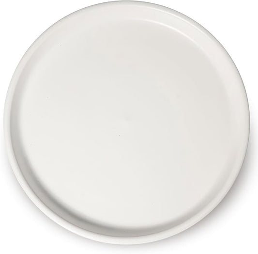 Ceramic Plant Saucer - 12 Inch Plant Tray for Pots Large Plant Plate to Catch Water Indoor Plants Large Plant Drip Tray for Drainage Round Flower Pot Saucer White