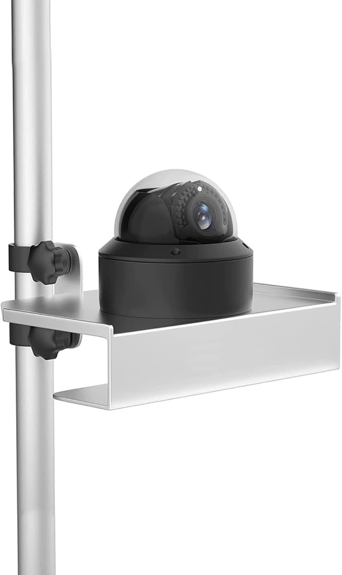 2 Pack Metal Grow Tent Shelf, Sturdy Grow Tent Corner Shelf for Camera, Hygrometer, Humidifier, Grow Tent Fan Holder, Two-tier Tent Pole Mount Shelves, Fit All Tent Poles (Including 16mm 19mm 22mm)