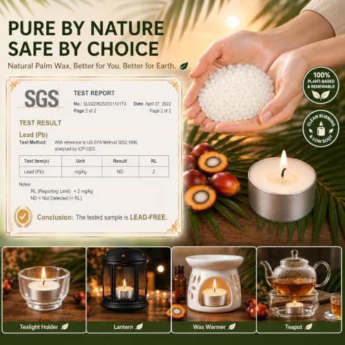 Tea Lights Candles 100 Pack, 6-7 Hour Long Burning Tealight Candles Bulk - Image 3