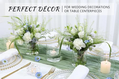SUPMIND 12Pcs Glass Cylinder Vase for Centerpieces 5inch Clear Flower Vases - Image 3