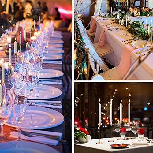 24Pcs Candle Holders, Black Candlestick Holder in Bulk Taper Candle Holders for Pillar Candles Metal Candle Stands For Table Centerpiece, Wedding, Dinning, Party, Valentines Home Decor (Black) - Image 7