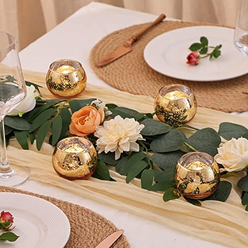 Volens 24PCS Gold Votive Candle Holders for Table Centerpieces - Image 5