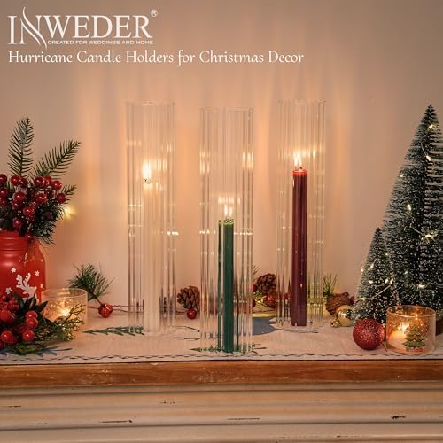 Hurricane Glass Candle Holders: 2.5" W x 12" H Cylinder Cover 6 Pcs - Image 3