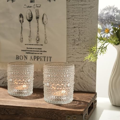 TRIRITE Large Votive Candle Holder, 12 Pack 2.7x3.5in Clear Candle Holders - Image 2