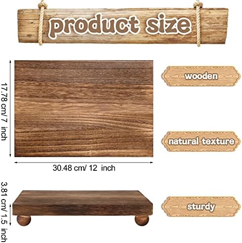 Amyhill Wood Pedestal Stand Riser Decor,Classic,Dark Brown,12 X 7 Inch - Image 5