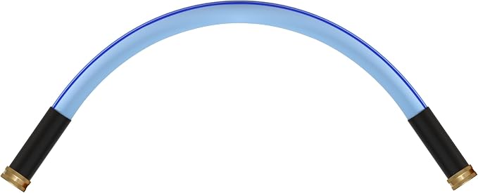 Atlantic Female to Female Heavy Duty Garden hose 2 ft x 5/8 Inch Blue Color Short Leader Water Hose (2 Feet)