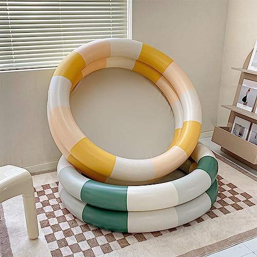 Inflatable Pool Baby Retro Blow Up Swimming Pool Family Cute Thickened Water Pool (Green Stripe)