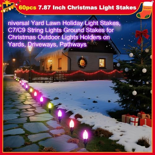 120 Pcs 5 Inch Christmas Light Stakes, Black - Image 4