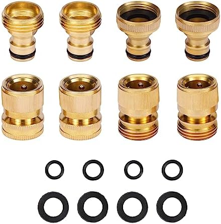 Garden Hose Quick Connect Solid Brass Garden Hose Connector by Yizerel