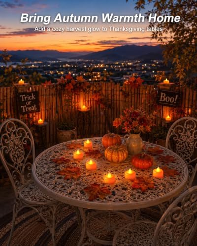 Amagic 24Pack Halloween Orange LED Tea Lights Candles Battery Operated - Image 6