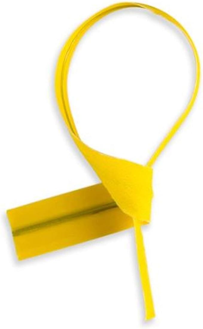 2000pcs Plastic/Paper Coated Yellow 7" x 1/4"(6mm) Twist Ties - Won't Rip or Pull Off