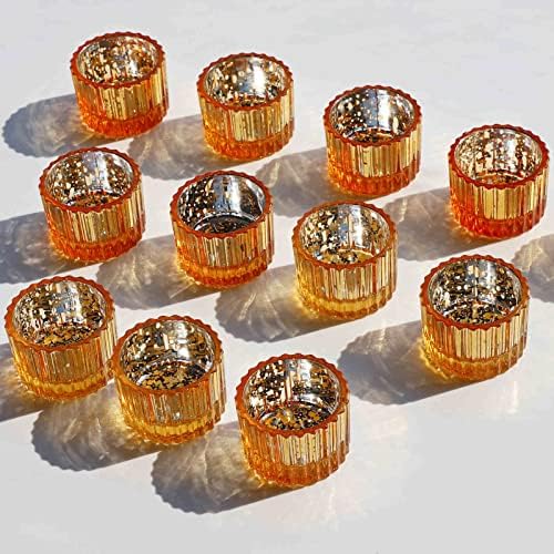 VOHO Mercury Gold Candle Holders for Wedding Decor, Tealight Candle Holder - Image 5