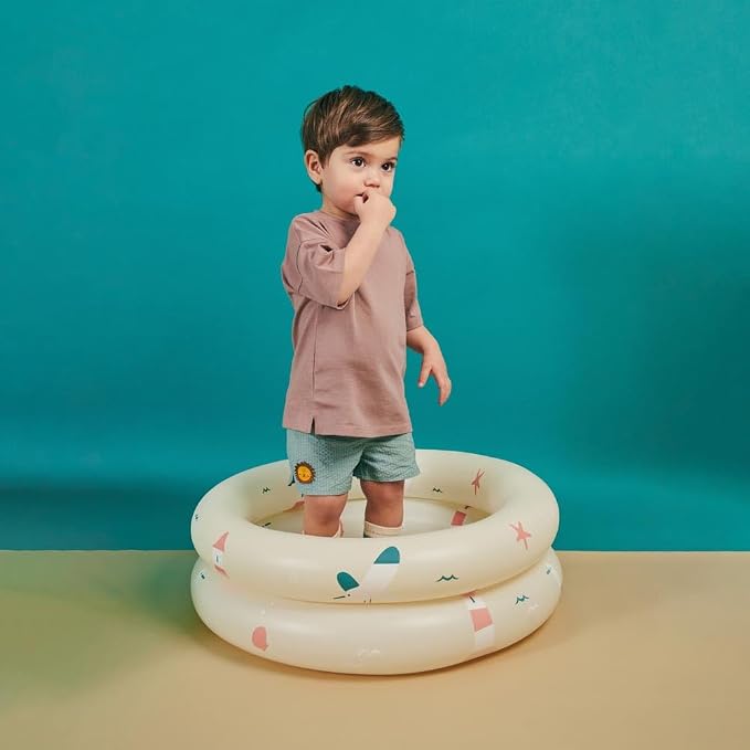 Miniland Inflatable Baby Pool Lighthouse 60 cm - Children's Pool for Outdoor Use | Compact, Lightweight and Easy to Transport | Ideal for Garden, Beach or Patio | Summer and Water Fun