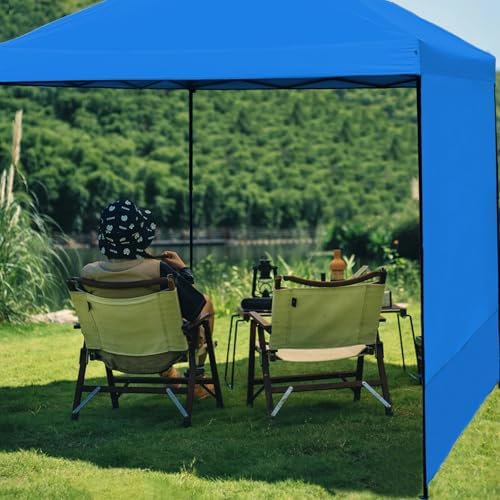 NINAT Canopy Sunwall Sidewall Gazebos Tent Waterproof for 8x8ft Pop up Straight Leg Gazebos Outdoor Instant Canopies 1 Pcs Blue Only - Image 6