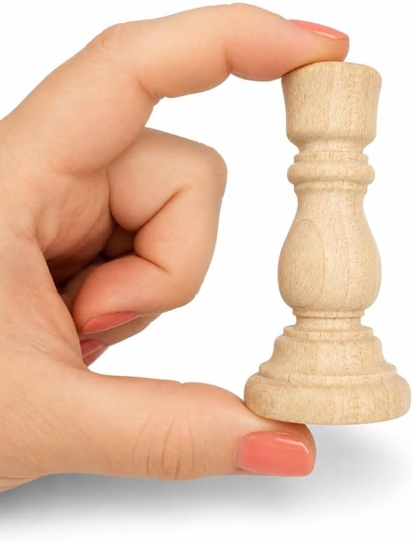 12 Unfinished Wood Candle Sticks – Natural Wooden DIY Holders - Image 3