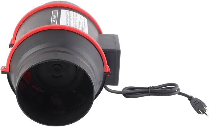 Srliya 6in Quiet Ventilation Fan with High Density Inclined Blades, IPX2 for Grow Tent Planting Indoor Place, Performance: Oblique Supercharging (US Plug110V)