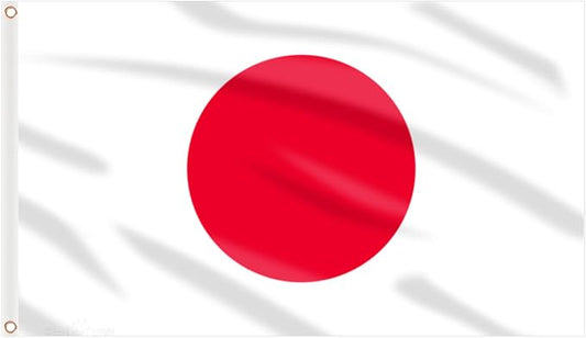 AhfuLife Japan Flag Japaneae Flag 3x5 Ft, Large Japaneae National Flags for Outside - Double Side with Brass Eyelets for Olympic Party Decorations, Bar Garden Street Decoration Indoor Outdoor