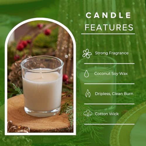 Simply Soson Peppermint Votive Candle Set of 24 Bulk White Scented - Image 3