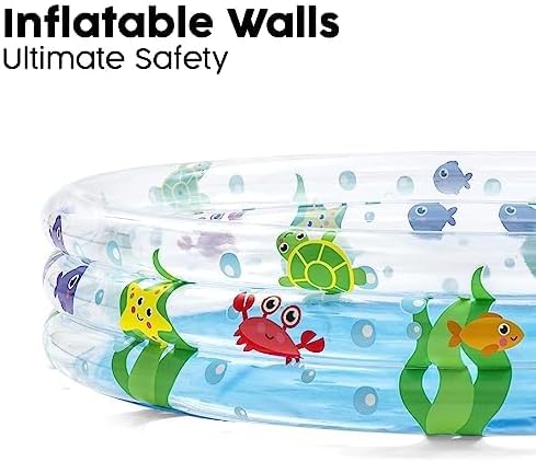 Bestway Ocean Themed Paddling Pool | Inflatable Pool for Kids, Kiddie Swimming Pool, Easy Set Up, Multiple of Designs
