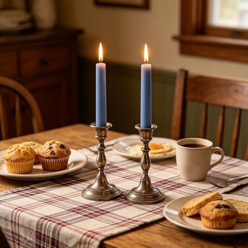 Dusty Blue Taper Candles for Home Decoration, 20 Pack 10 Inch Unscented Dripless Candlesticks for Dinner Party - Image 2