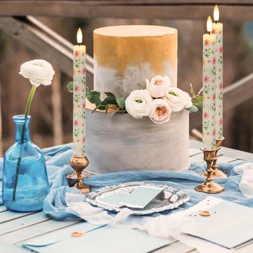 Flower Flameless Taper LED Candles Battery Operated with Remote Timer - Image 5