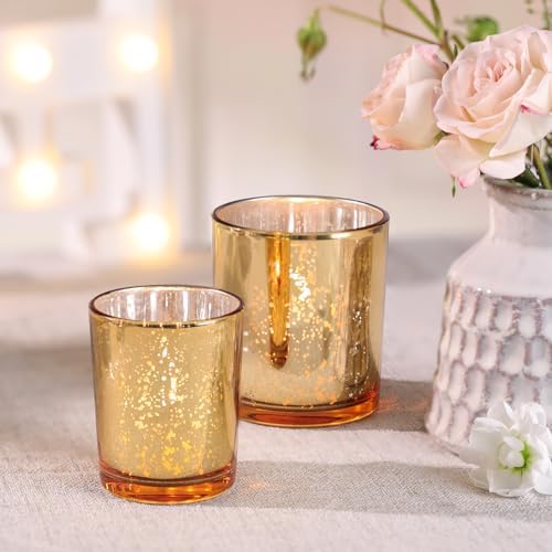 24pcs Assorted Gold Votive Candle Holders for Wedding Table Centerpieces - Image 5