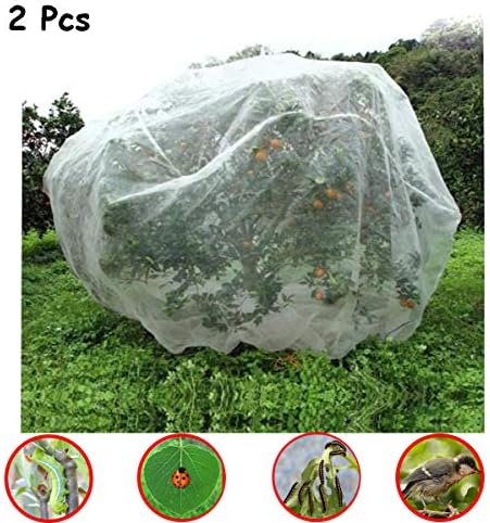 Plant Cover Bags, 4.6X 3.4 Feet Reusable Thicken Encrypted Garden Netting Mesh with Drawstring, Fruit Tree Plant Protect Netting, Plant Cover for Pest, Insect Bird Barrier Netting (2 Pcs) - Image 7