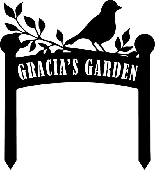 Personalized Birds Garden Sign with Stakes, Customized Birds Metal Garden Stake, Custom Sign for Flower Birds, Metal Yard Art, Patio Garden Decorations, Housewarming Gift