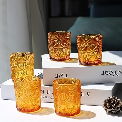 Woho 24pcs Amber Votive Candle Holder, Vintage Tealight Candle Holder Decor - Image 3