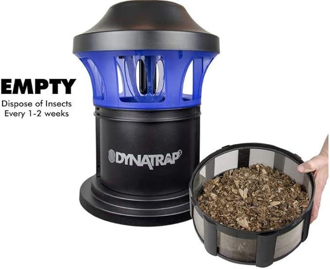 DynaTrap DT1775 1 Acre Mosquito & Flying Insect Trap – Kills Mosquitoes, Flies, Wasps, Gnats, & Other Flying Insects - Bug Zapper Alternative - Black