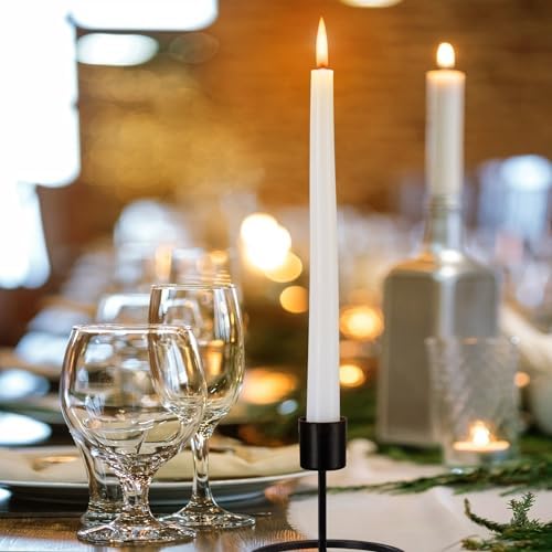 36 Pack White Taper Candles, 6-7 Hours Burn Time, Unscented and Smokeless, 4/5 x 10 Inch Dinner Candle Set for Household, Wedding, Party and Home Décor Candlesticks - Image 6