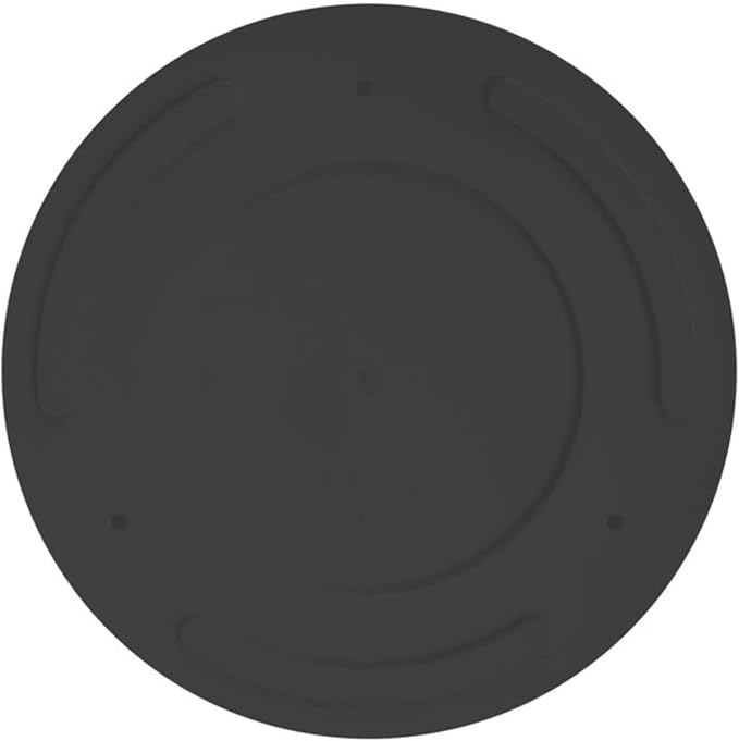 Bloem Mathers Round Planter with Saucer Tray: 10" - Black - Modern Design, Durable Plastic Pot, Removable Saucer, for Indoor & Outdoor Use, Gardening, 2.6 Gallon Capacity