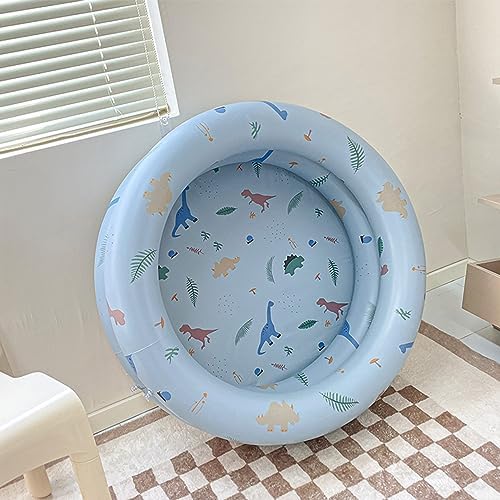 Inflatable Pool Baby Retro Blow Up Swimming Pool Family Cute Thickened Water Pool (Blue)