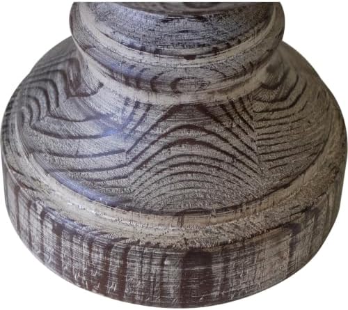 SOFE Wood Pillar Candle Holder, Handmade Farmhouse Candle Holders 6“ Tall - Image 6