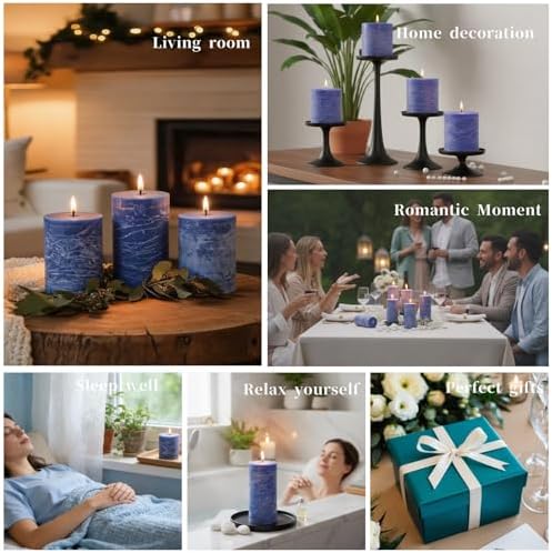 Unscented Soy Pillar Candles,Non-Toxic 2.8x6 Inch Candle,90 H,6 Pack - Image 6
