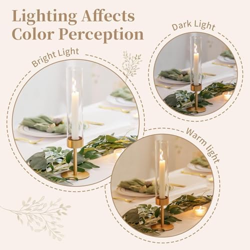Sziqiqi Hurricane Candle Holder for Wedding: Gold Candlestick Holders 18 Pcs for Table Centerpieces - Glass Candle Stick Holder Bulk for Party Event - Image 5