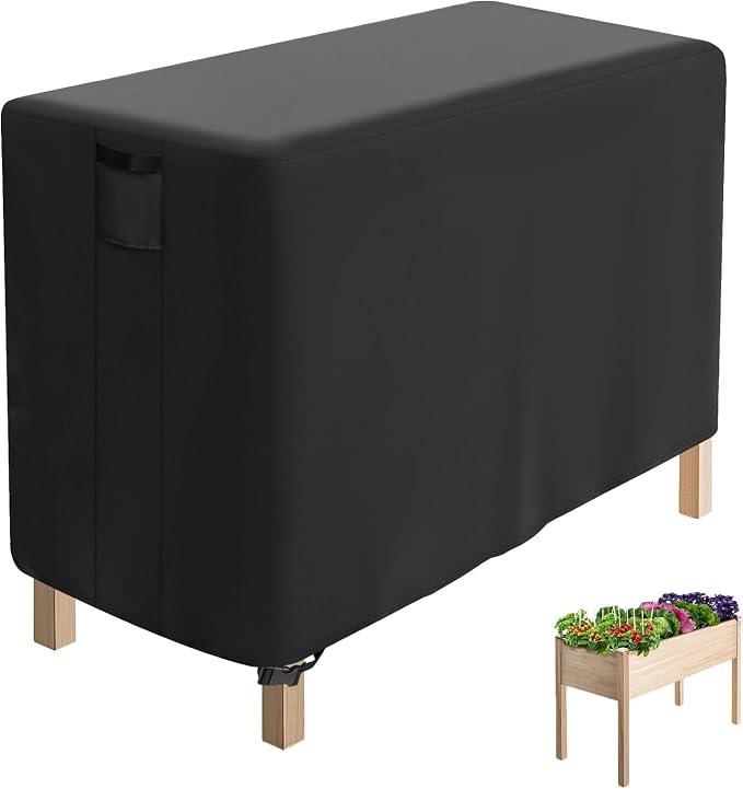Outdoor Raised Garden Bed Cover for Winter (Only Cover),Waterproof Raised Planter Boxes Stand Covers - 97 x 25 x 32 inch