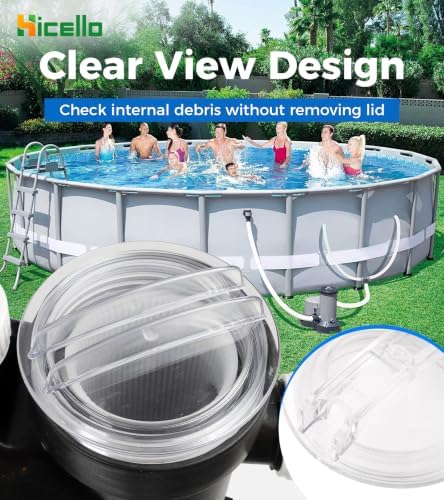 SPX3100D Strainer Cover Compatible with Hayward Super II SP3000 | Transparent Threaded Polycarbonate Pump Lid Replacement for SP3007 SP3010 SP3015 SP3020 SP3025 SP3030