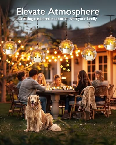 Homemory 12-Pack Solar Tea Lights Outdoor Waterproof, Dusk to Dawn Candles - Image 4