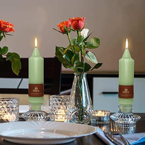 Green Short Taper Candle Candle Sticks, 5 Inch Mini Pillar Candles Small Taper Candles, 4PCS Handmade Unscenteds Candlesticks for Festive, Party, Spell, Wedding, Home Decor - Image 5